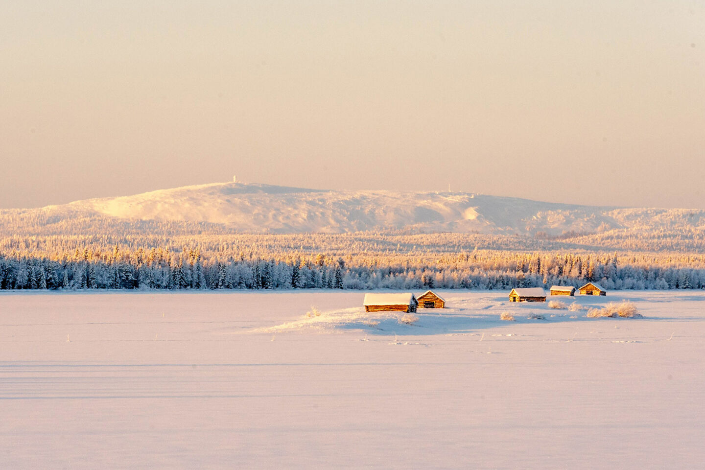 A winter vista in Suvanto, a 19th century village and filming location in Finnish Lapland
