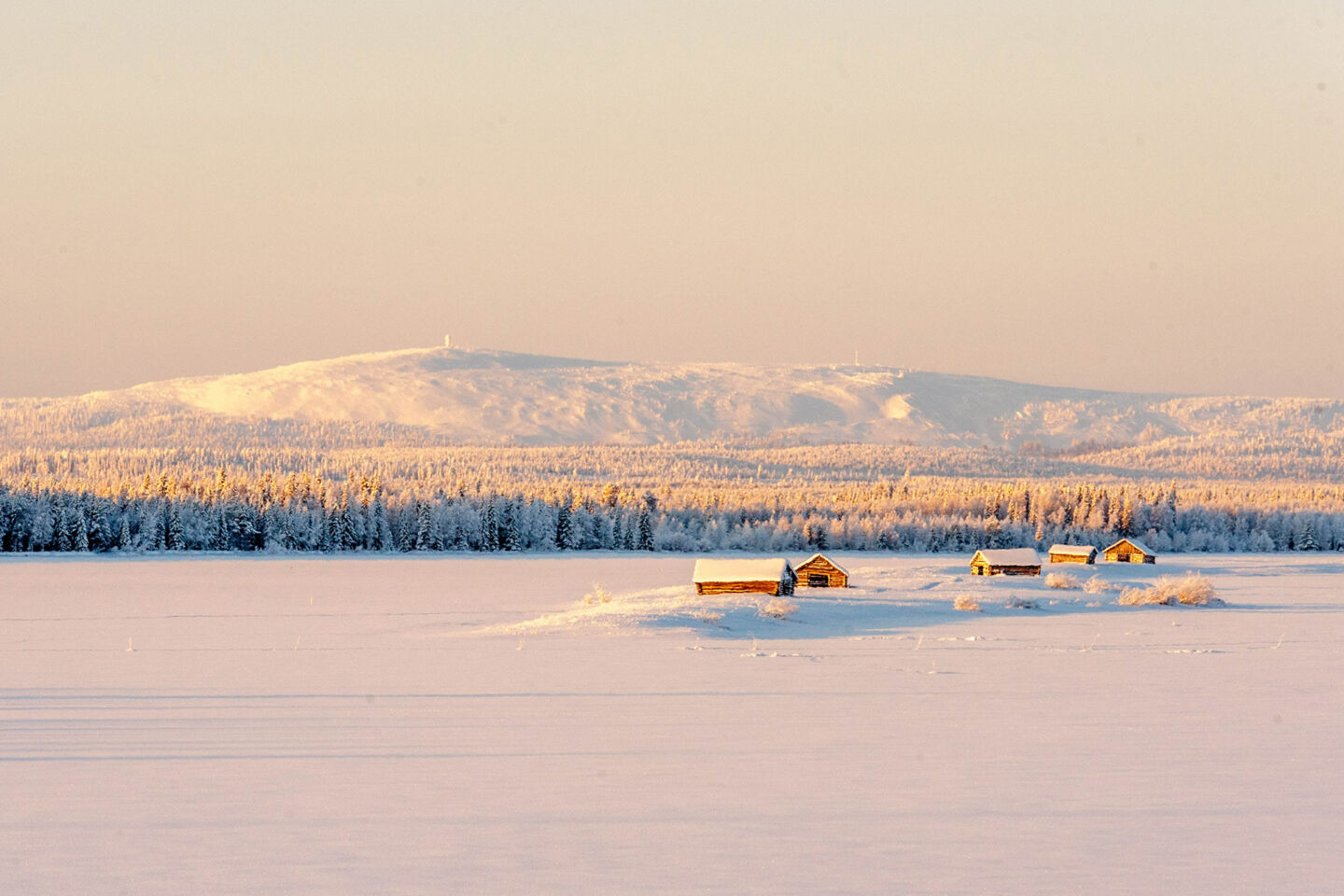 A winter vista in Suvanto, a 19th century village and filming location in Finnish Lapland