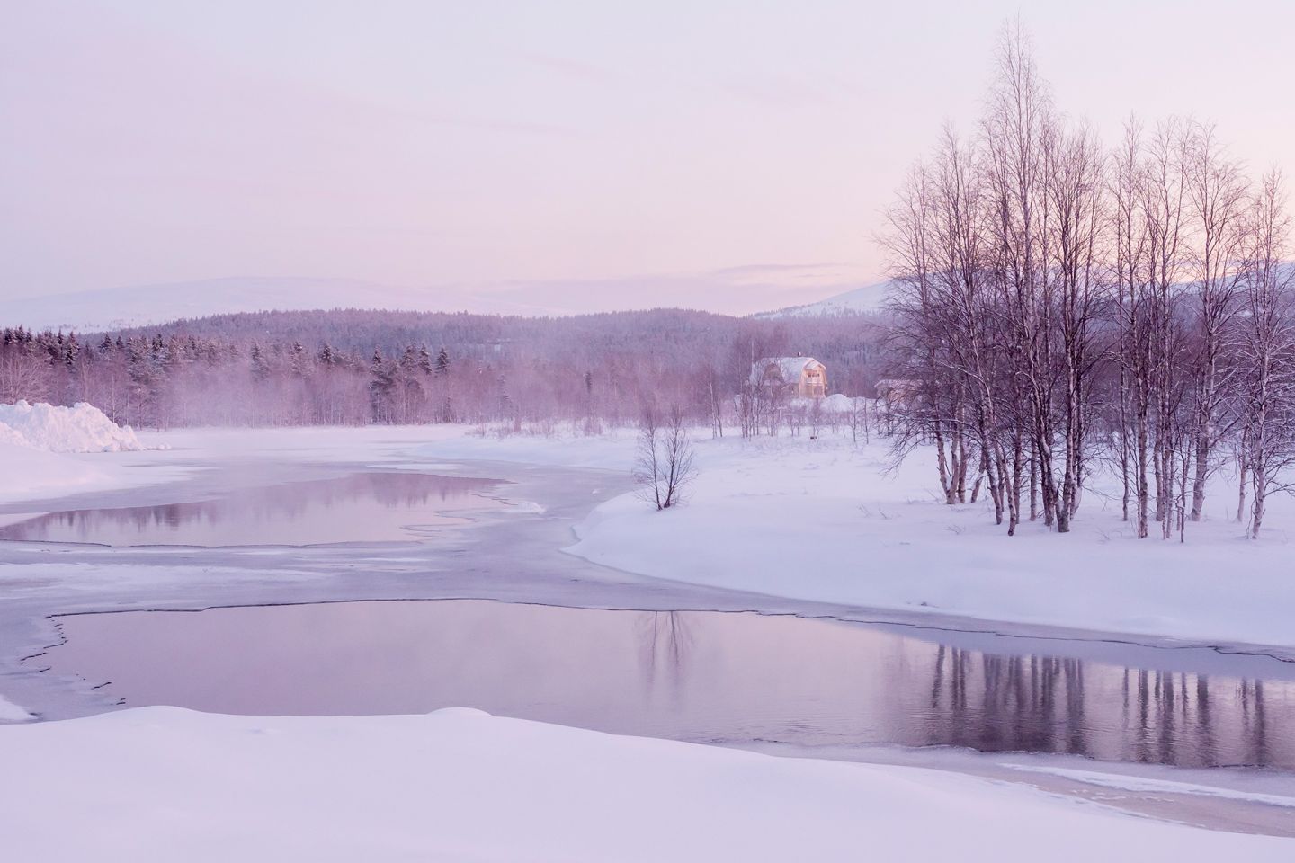 Äkäsjoki River in Kolari, Lapland, Finlad