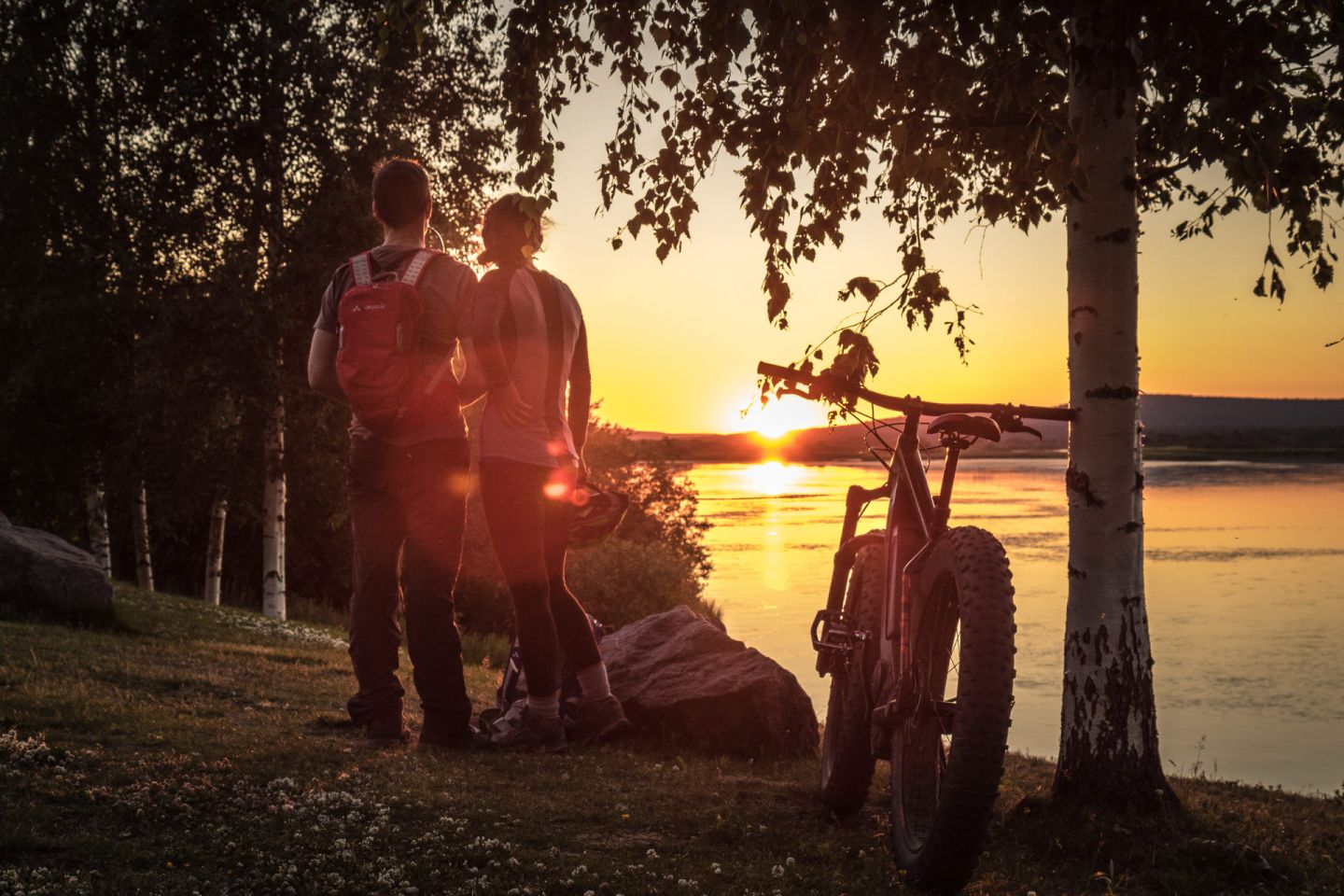 Chilling on the beach in Rovaniemi, Finland