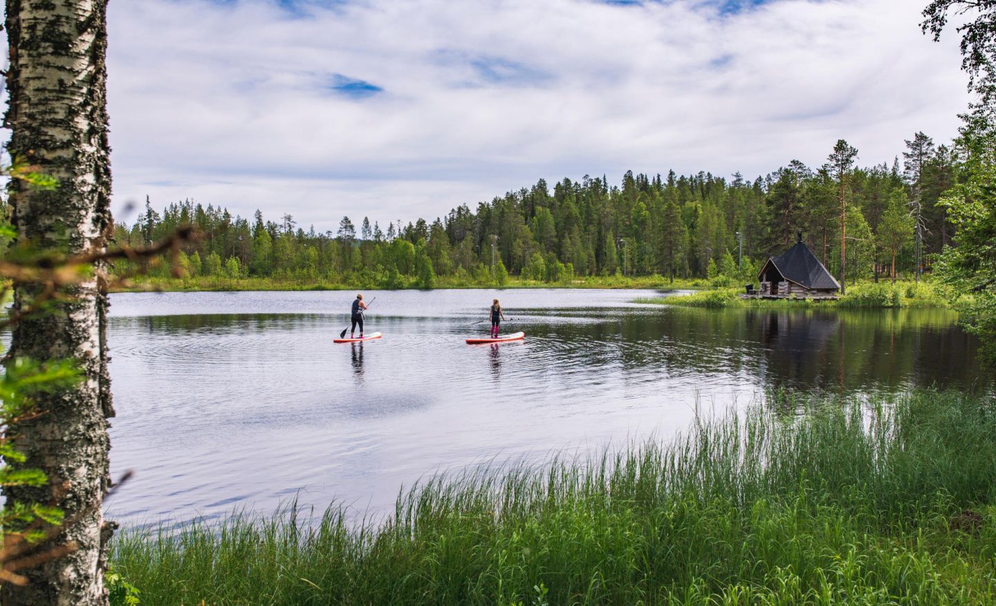 SUP boarding in Salla, Finland