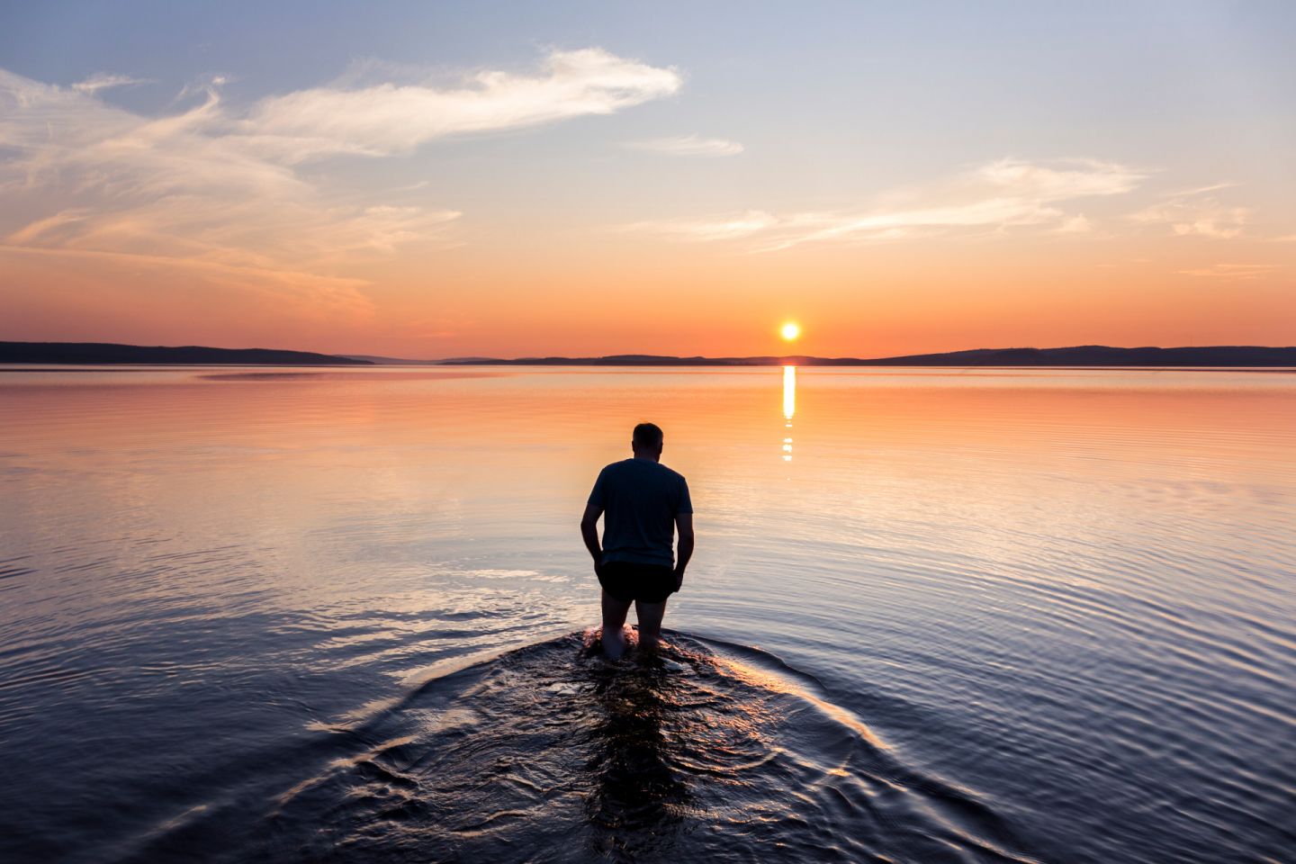 Going for a swim in Finnish Lapland