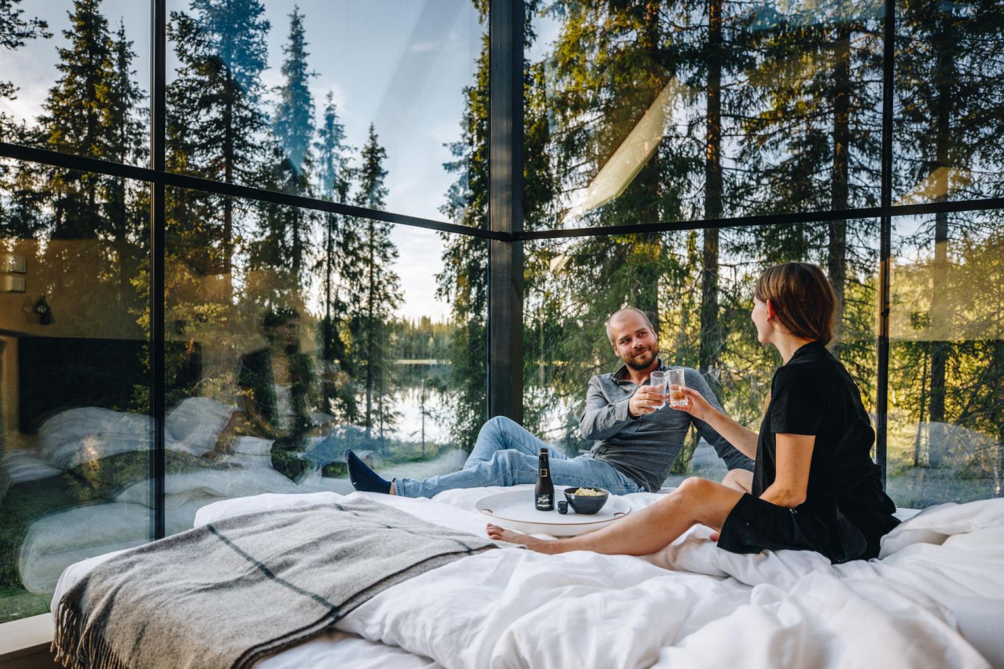 Magical Pond in Ruka-Kuusamo, Finland, a special summer accommodation in Lapland