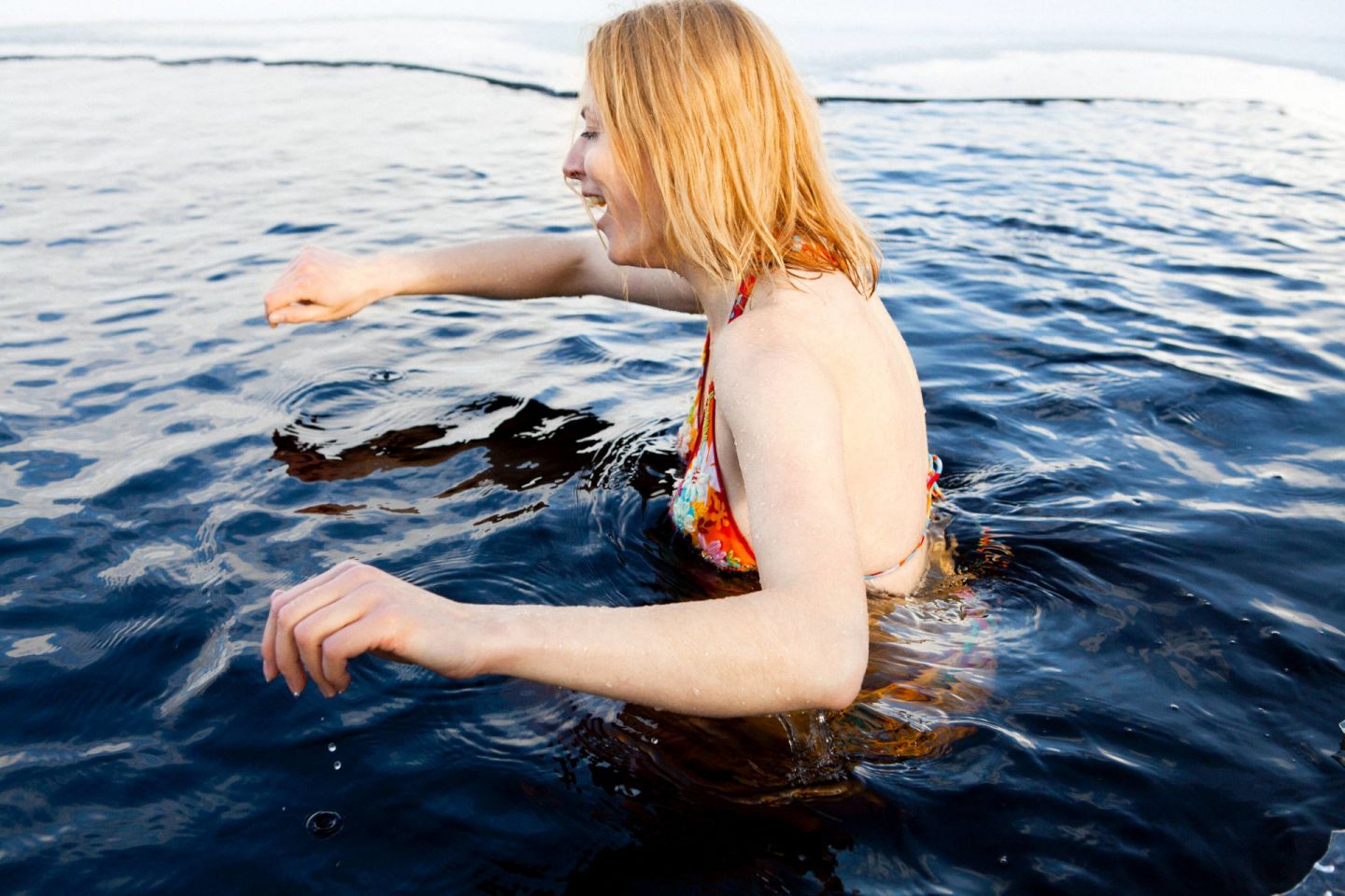 Ice-swimming in Finnish Lapland