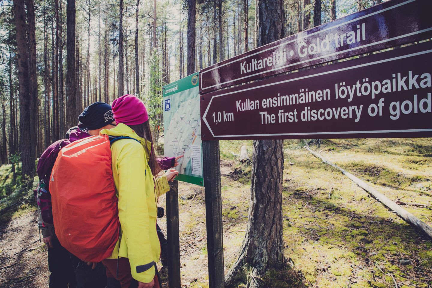 Searching for gold during a slow travel trip to Finnish Lapland in the summer