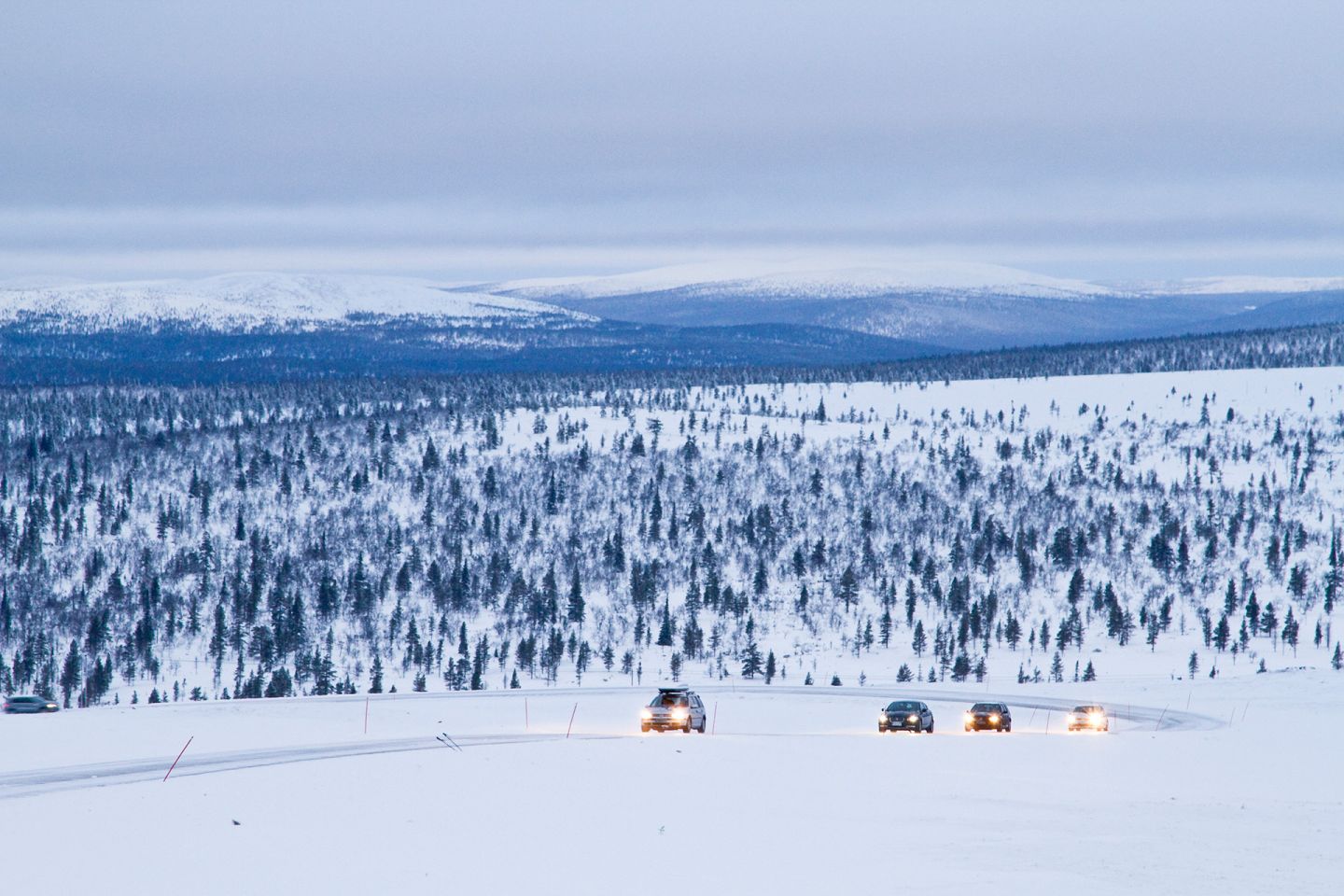 Road in Inari, Lapland, Finland