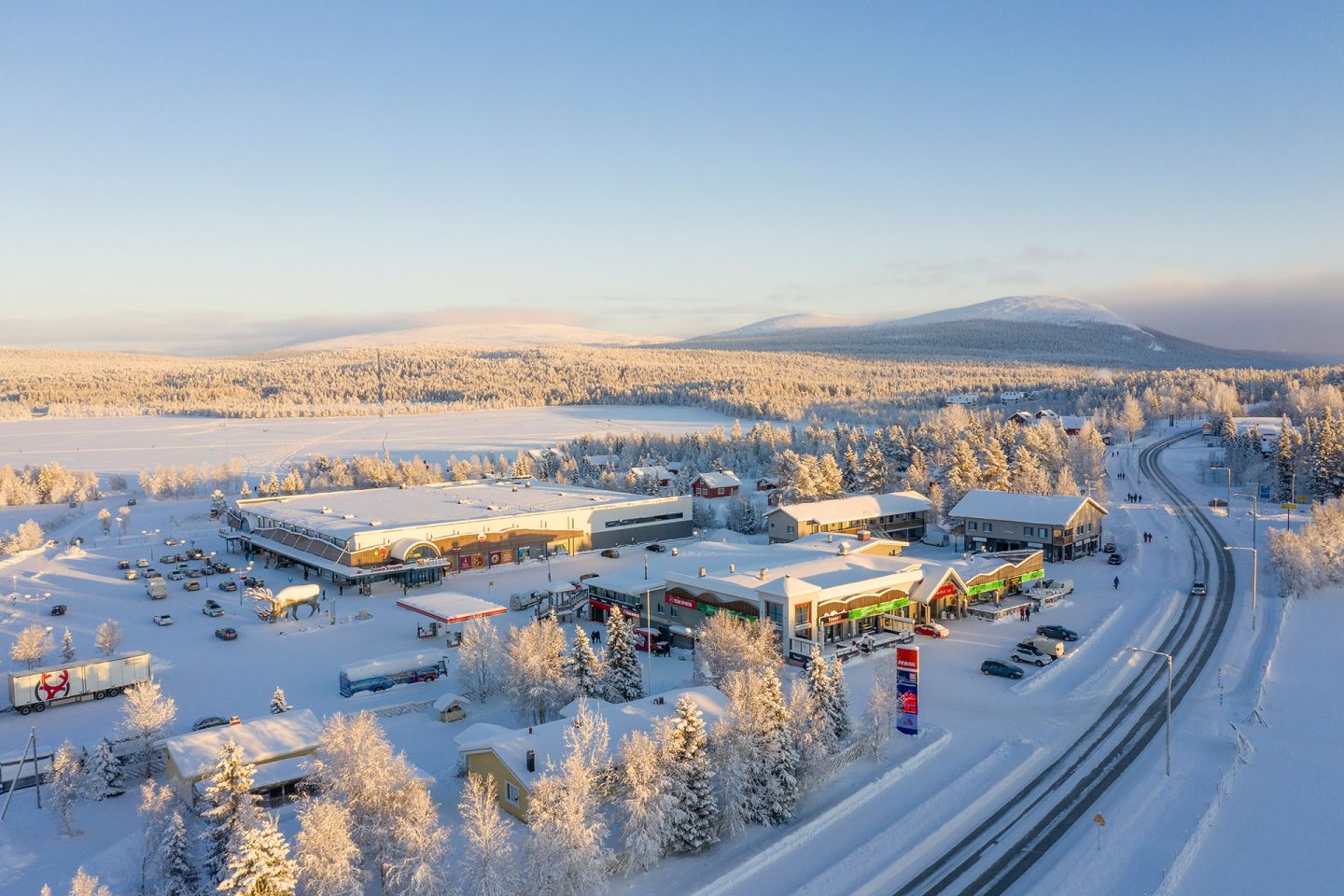 Akaslompolo in Kolari in winter