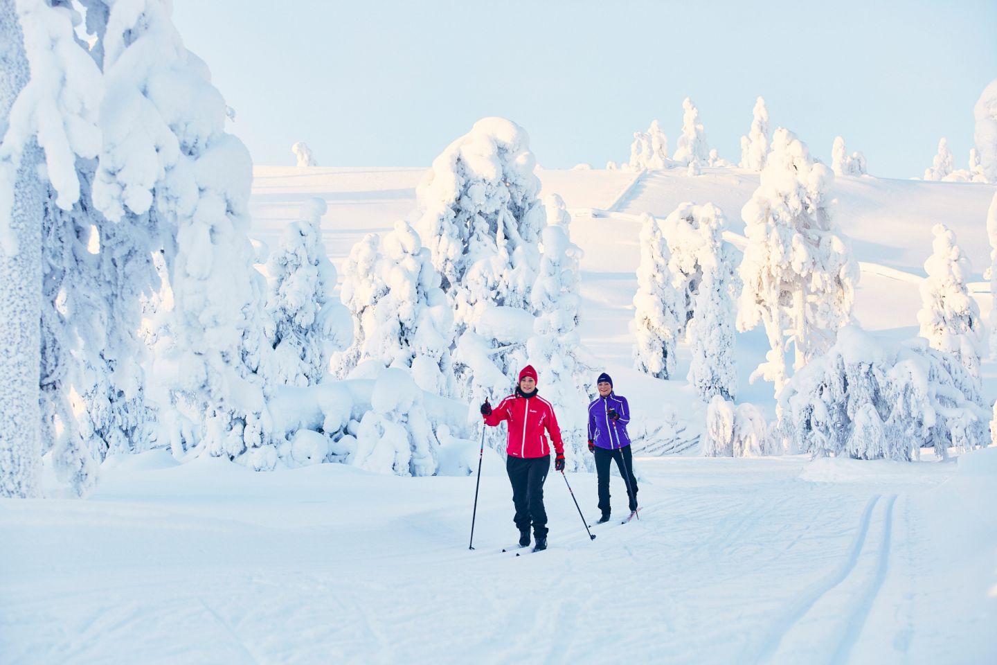 Enjoying a snowy day in Pyhä-Luosto