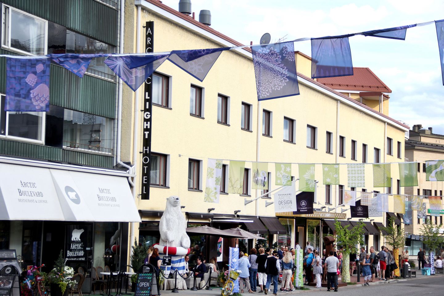 Art Street festival in the town of Rovaniemi, Finland