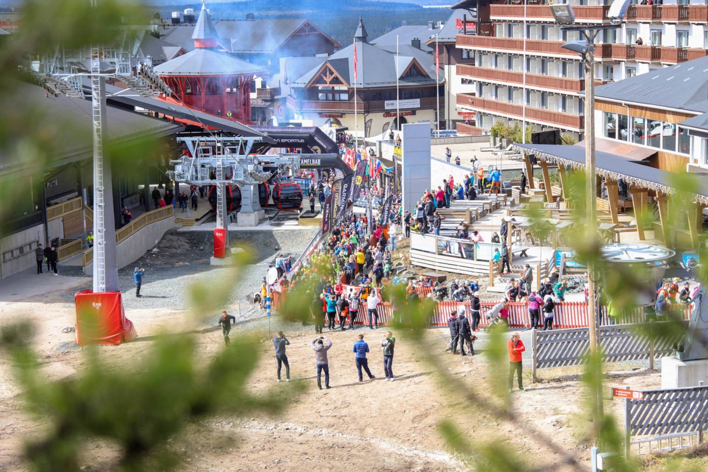 Preparing for the NUTS trail run in the village of Ruka-Kuusamo, Finland