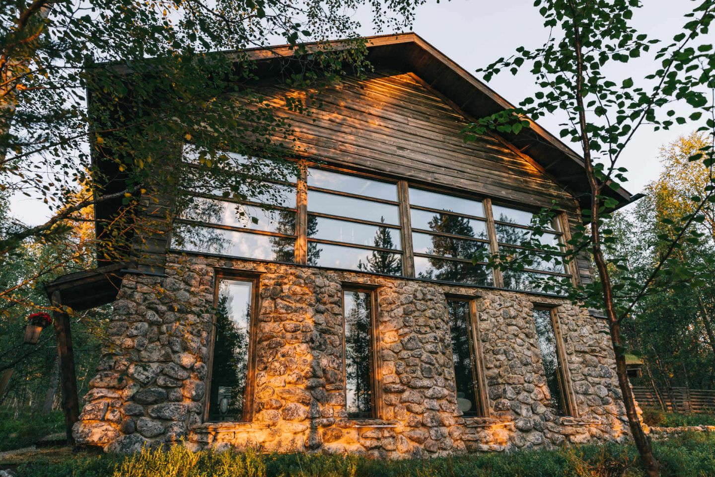 Exterior of the Design House Idoli in the village of Inari-Saariselkä, Finland