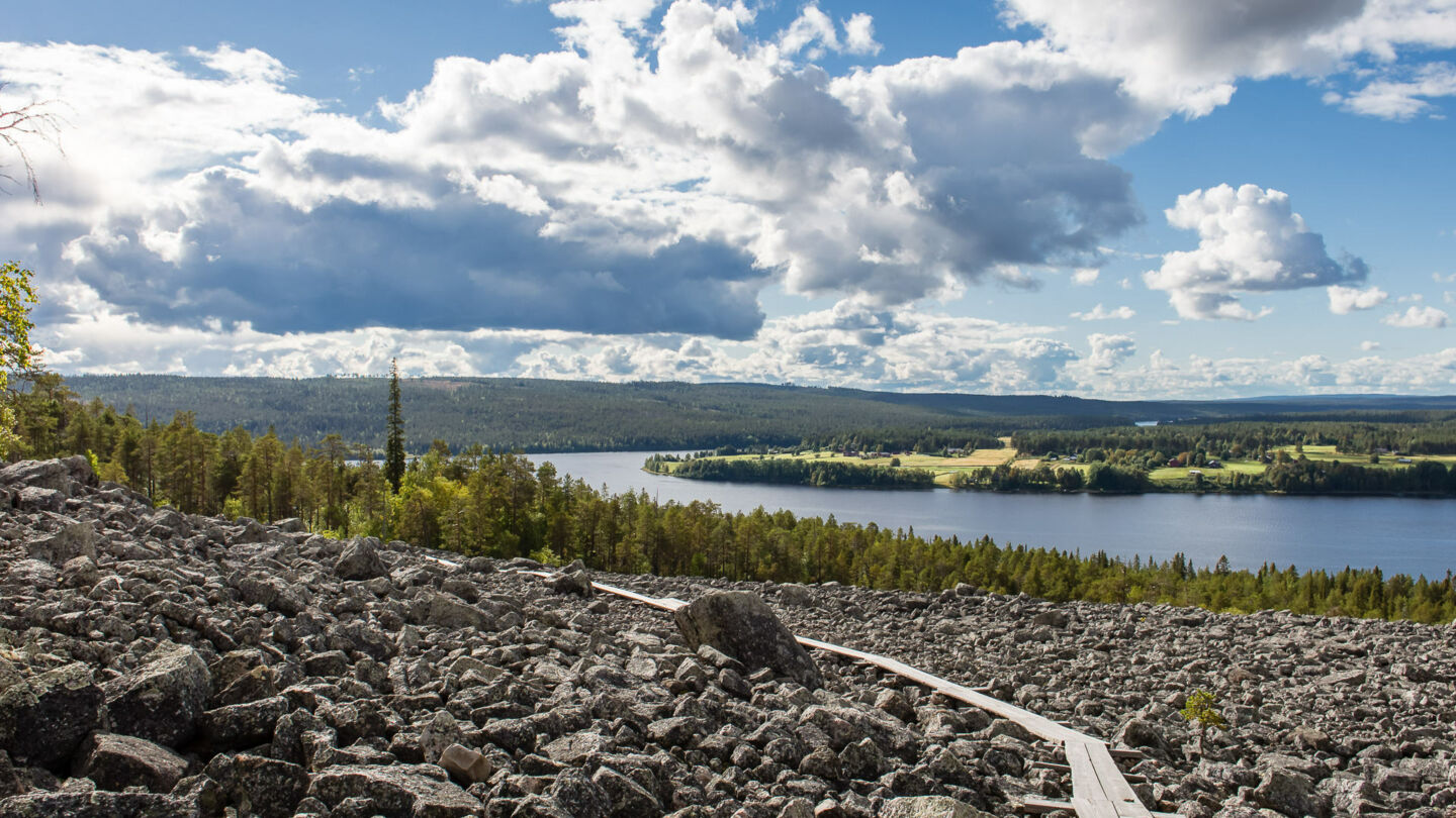 A stony vista in Kemijärvi, the Arctic Lakeland of Finnish Lapland