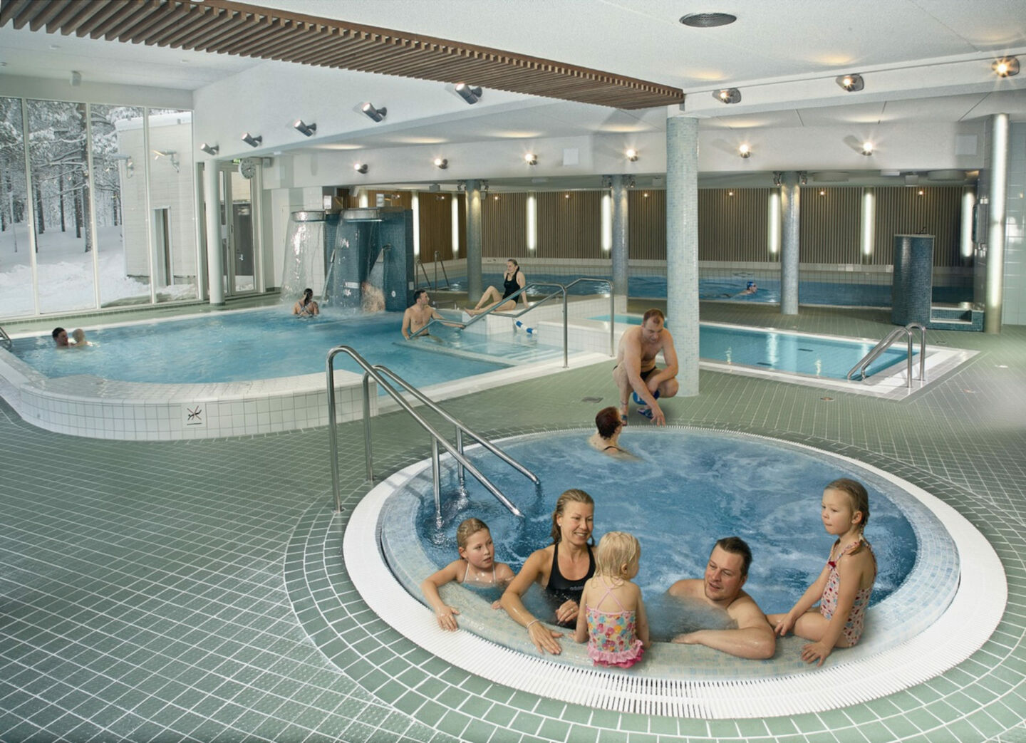 Enjoying the spa in Salla, FInland