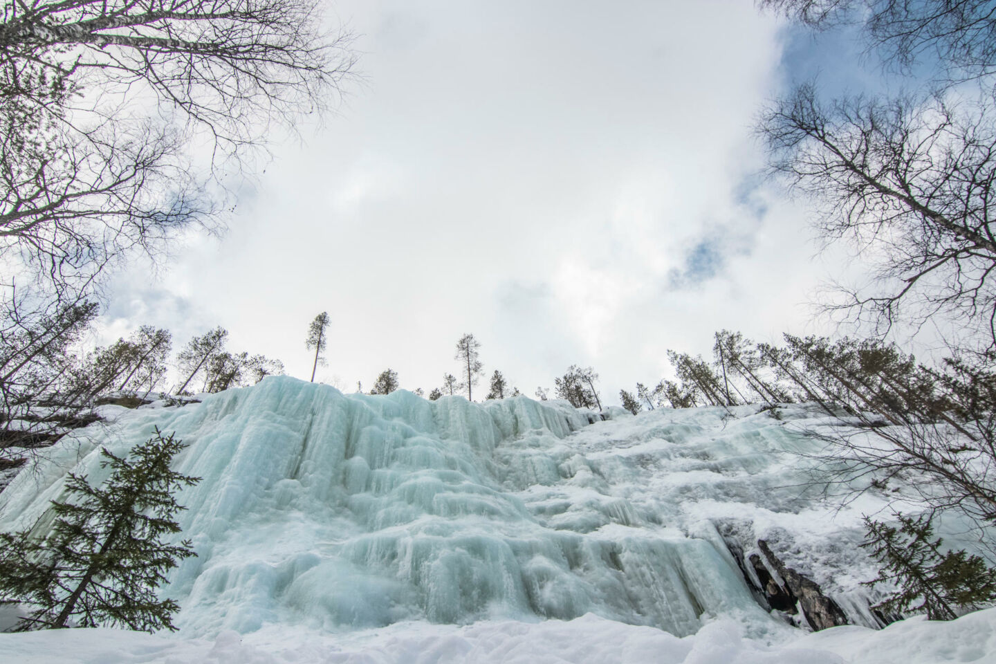 Ice-climbing in Korouoma Canyon in Posio, Finland