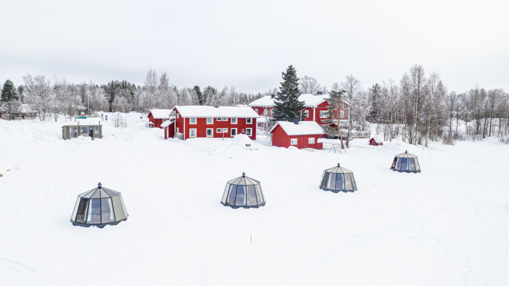 Arctic Guesthouse & Igloos in Ranua Lapland accommodates travellers in glass igloos and an accommodation building year round