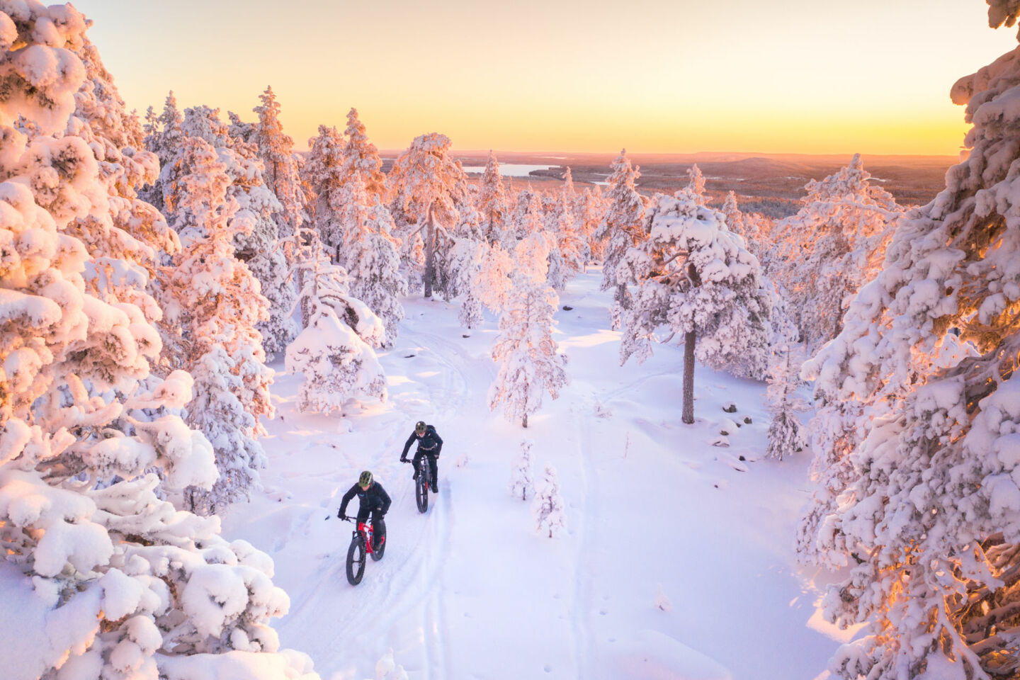 Winter biking in Rovaniemi, Finland