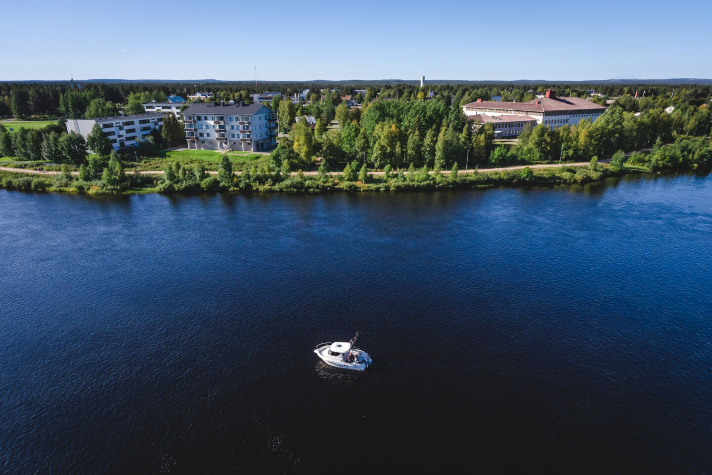 Downtown Sodankylä, Finland from the river