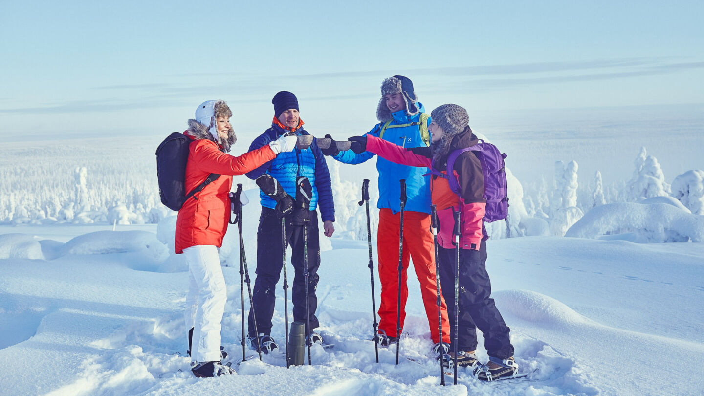 Arctic adventure - Skiers atop Pyhä-Luosto, Finland