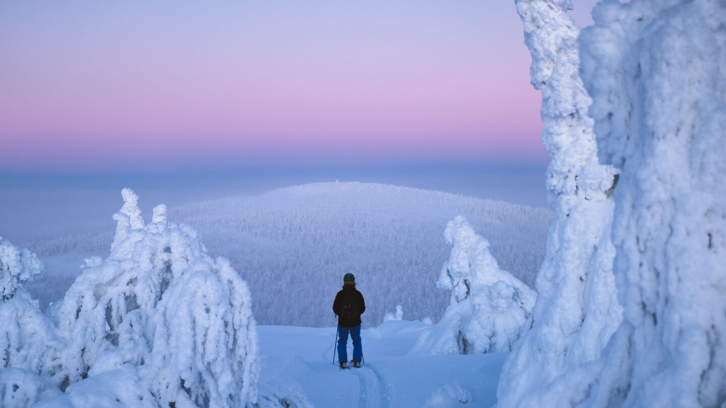 Polar night in Salla, Finland