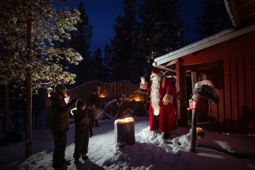 A Santa Claus visit in Inari, Finland