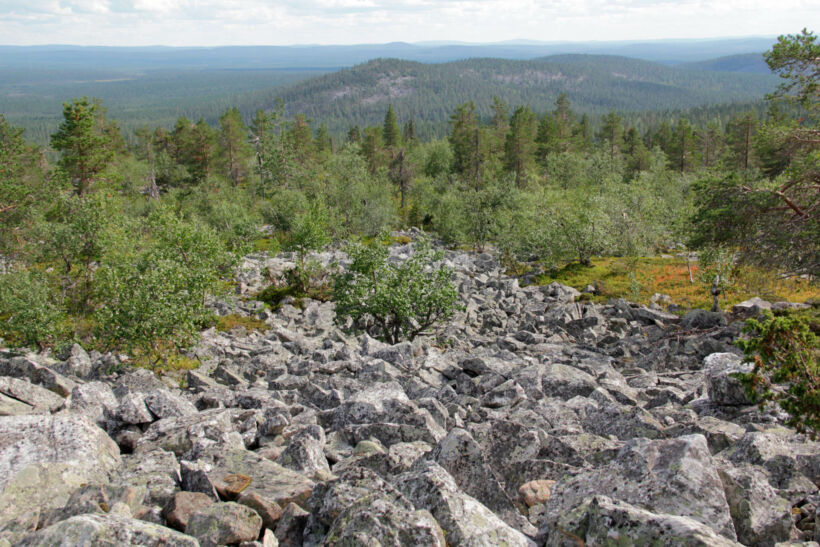 The view from a stone field in Nivatunturi (Savukoski), a Lapland filming location