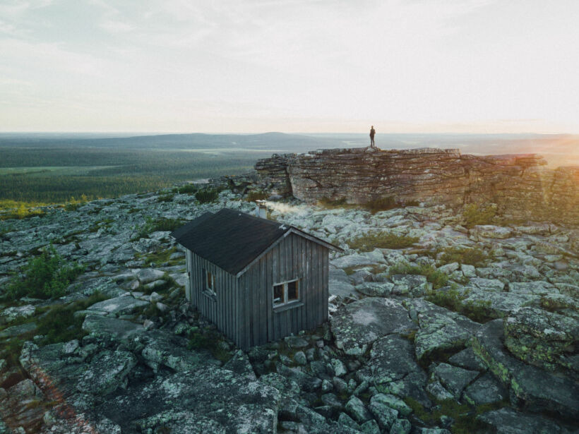 A lonely building atop a stone field in Nattanen (Sodankylä), a Lapland filming location