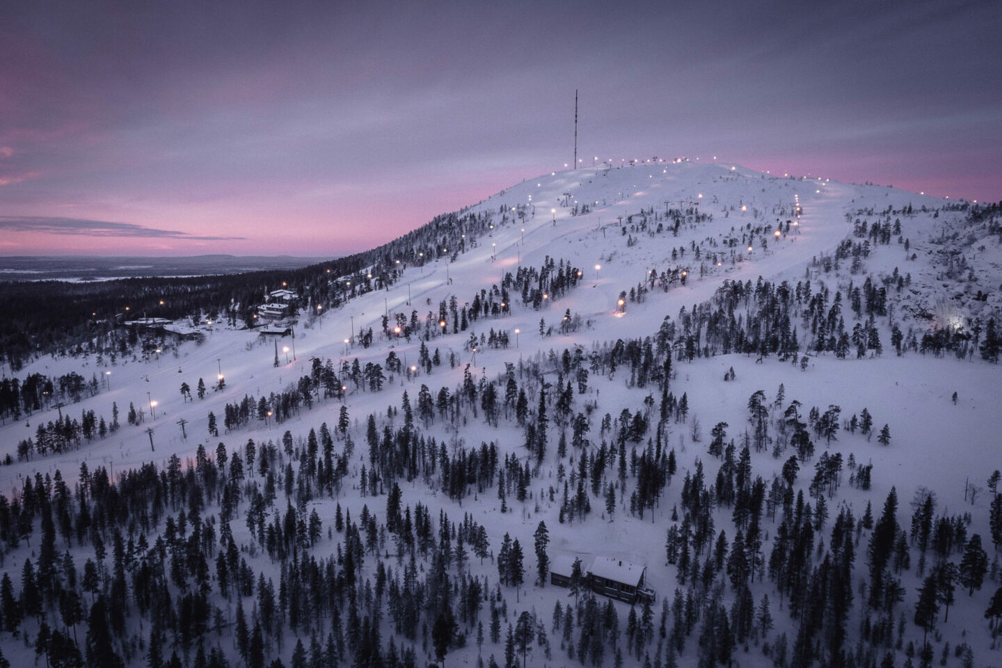 The Pyhä Ski Resort in Pelkosenniemi, a filming location in Finnish Lapland