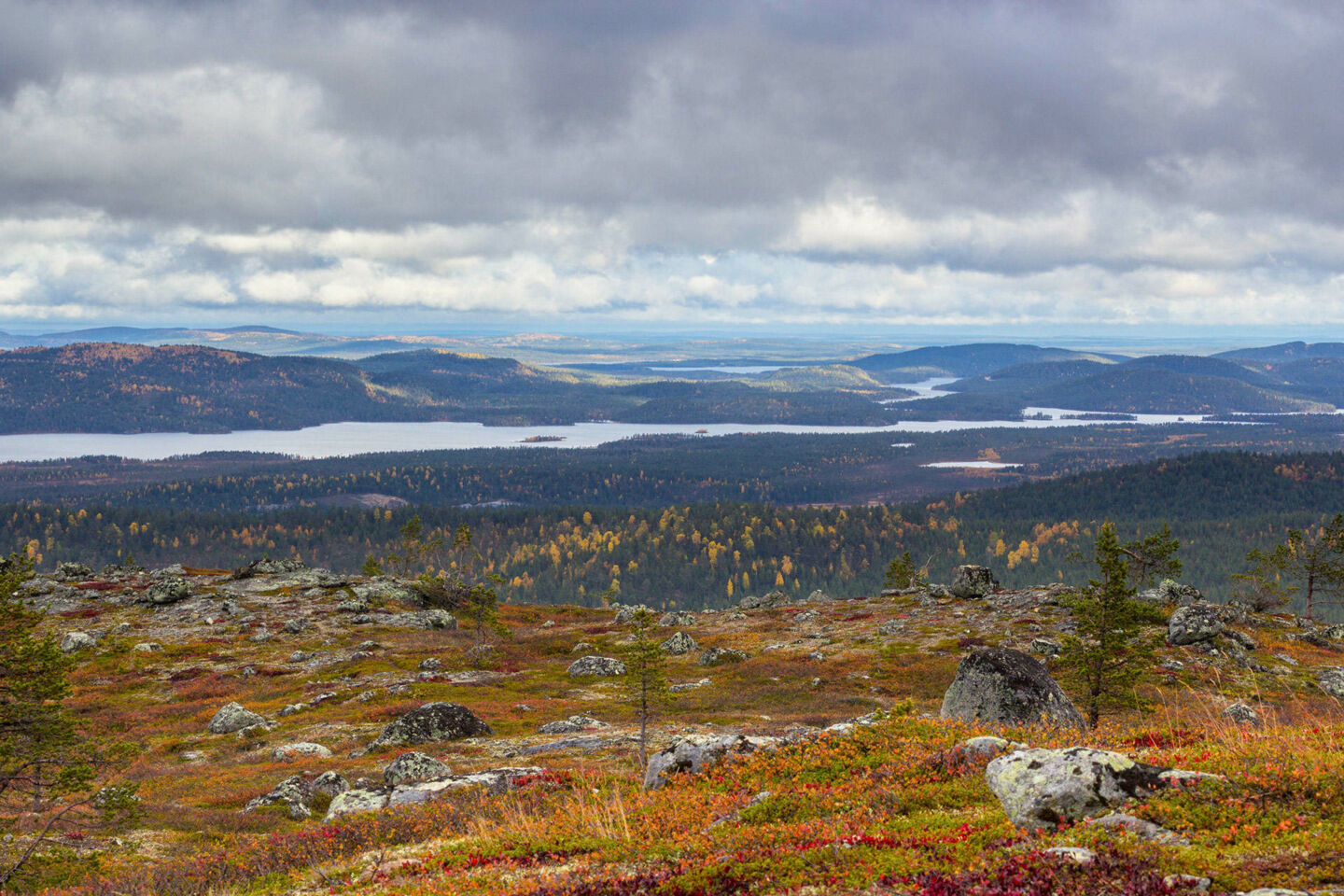 Otsmamotunturi fell in Inari, Finland in autumn, a wilderness film location