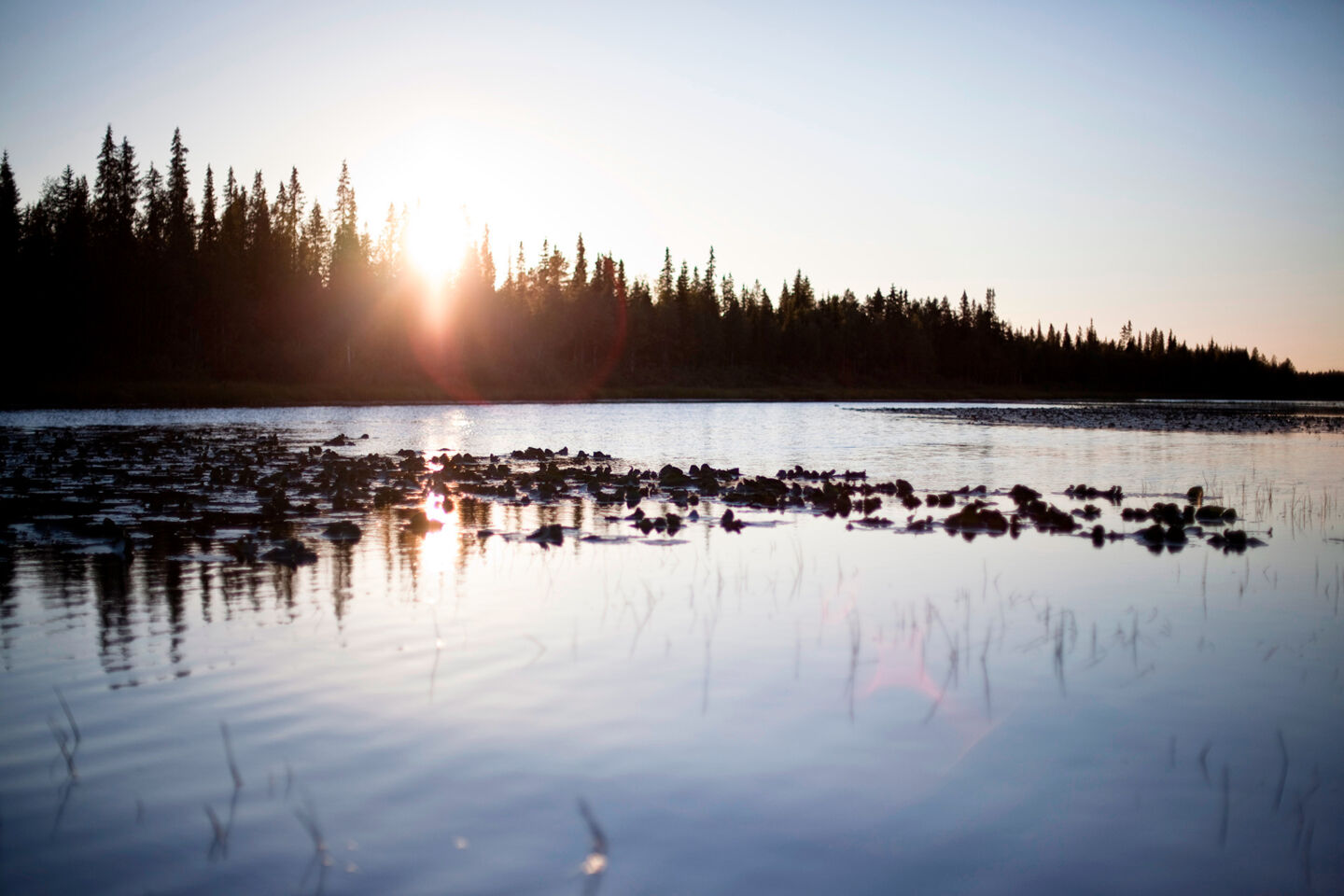 Summer over the Jeesiojoki river in Sodankylä, a Finnish Lapland filming location