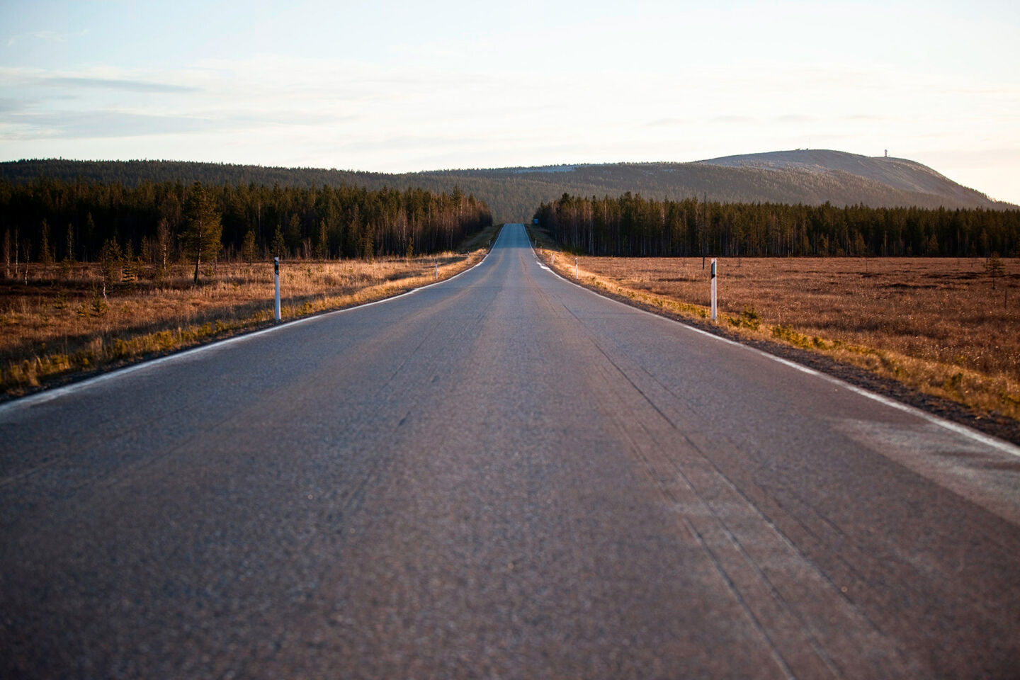 A stretch of highway in Sodankylä, a Finnish Lapland filming location