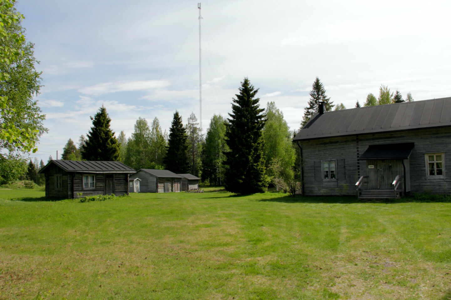 The buildings in summer at Hervanvaara in Ranua, a Finnish Lapland filming location