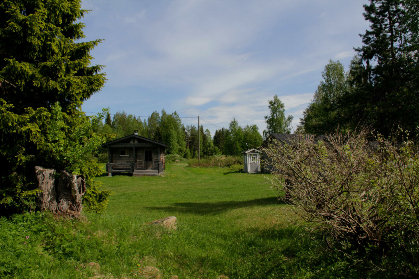 A green summer day at Hervanvaara in Ranua, a Finnish Lapland filming location
