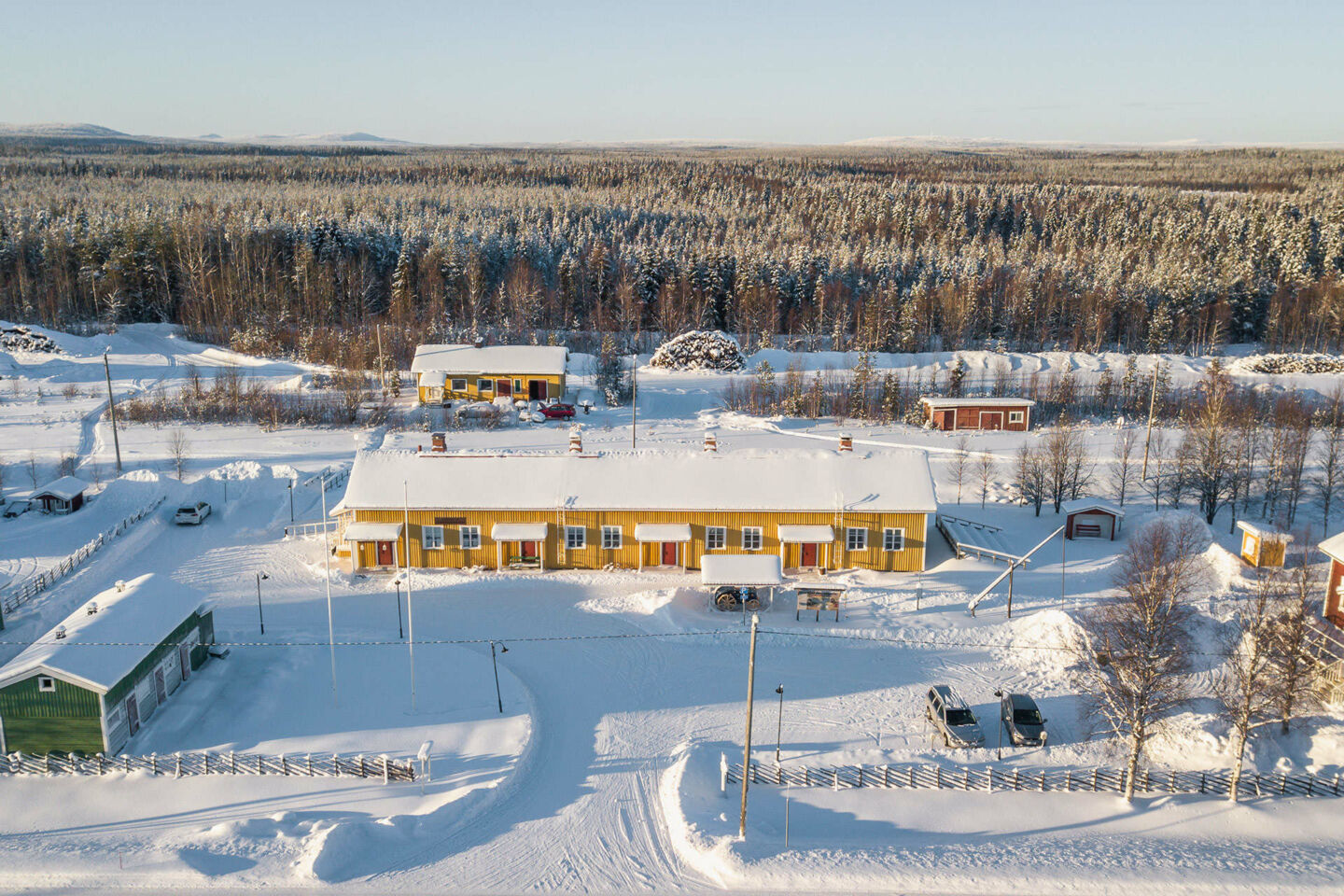 The Salla War Museum in winter, a Finish Lapland filming location