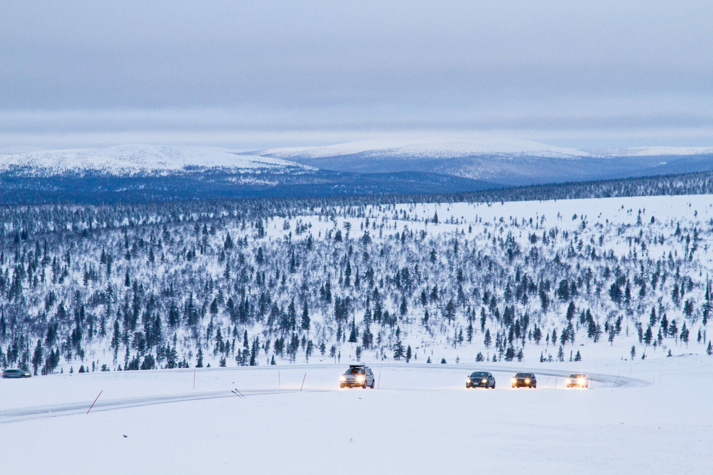 Roads & bridges in Inari, accessible all-winter long, a feature of Finnish Lapland filming locations