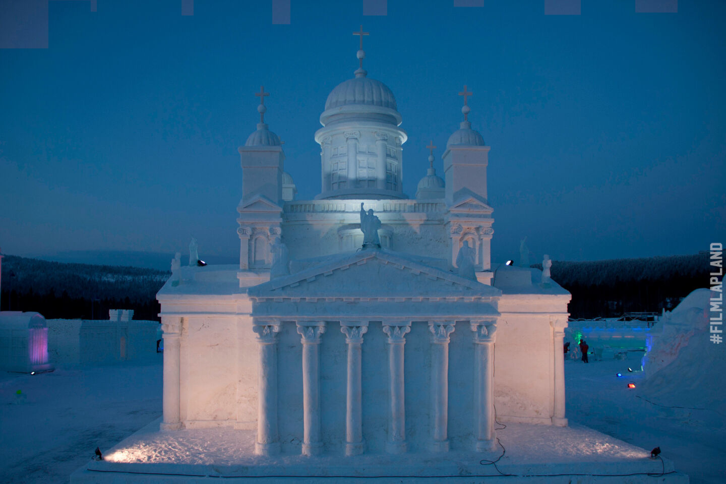 Snow castles, igloos, ice tracks and more, a feature of Finnish Lapland filming locations