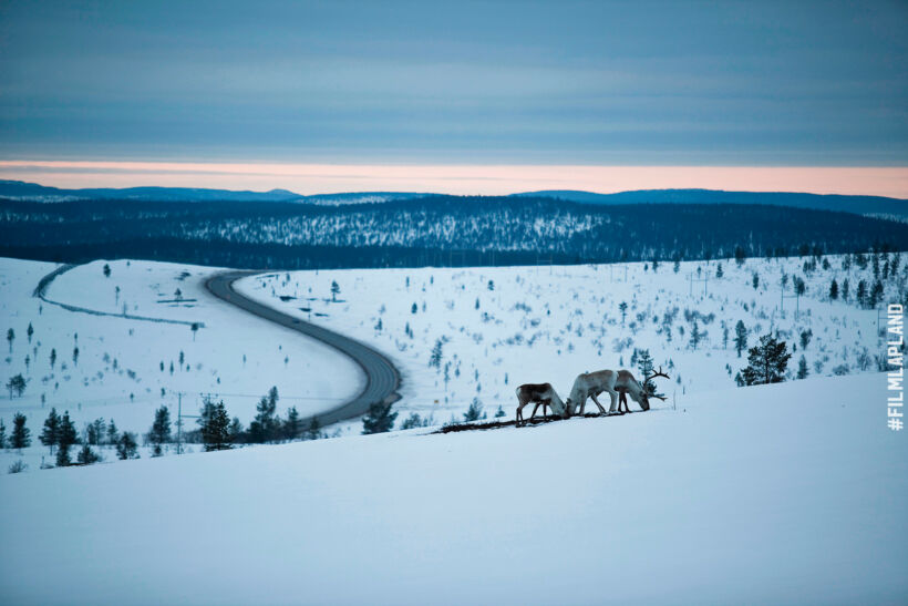 Roads & bridges in Inari, accessible all-winter long, a feature of Finnish Lapland filming locations