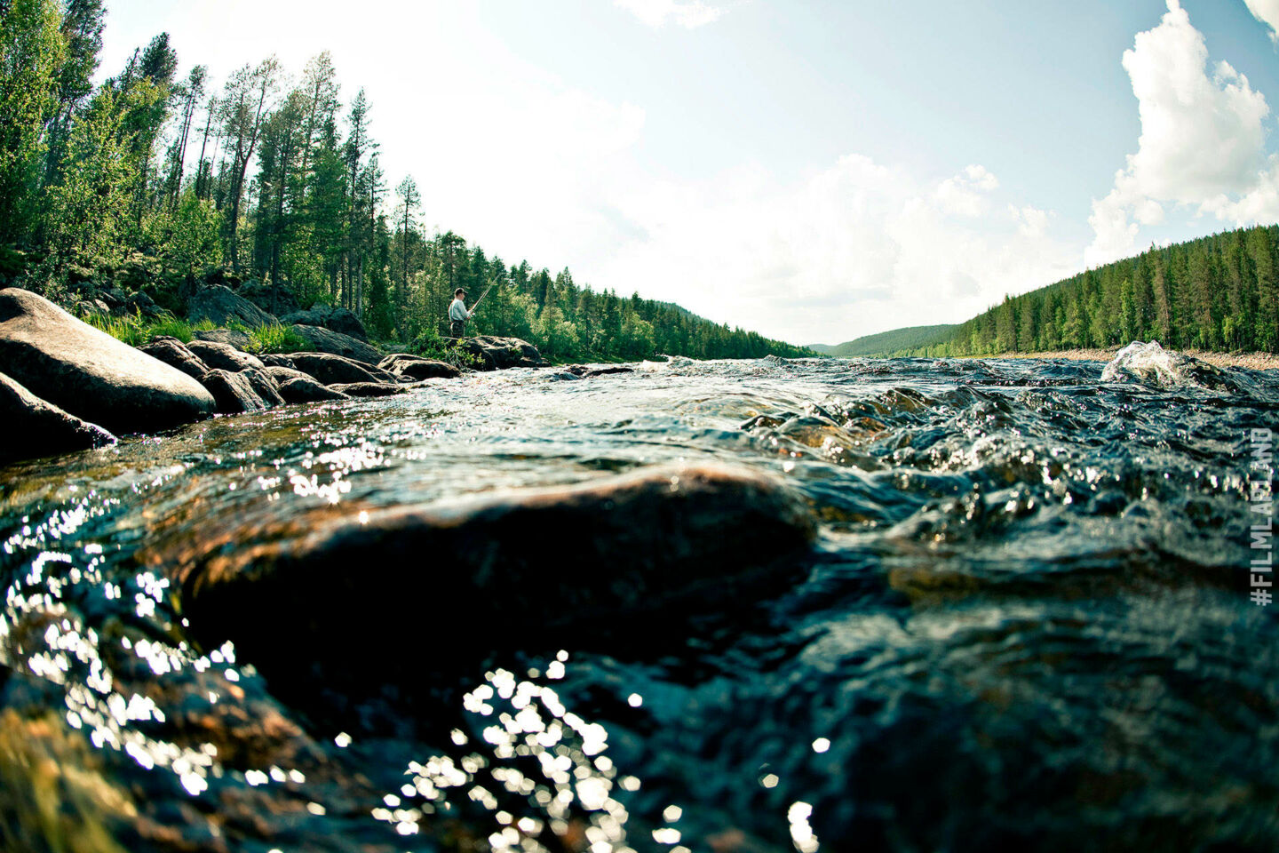 Rivers and lakes, a feature of Finnish Lapland filming locations
