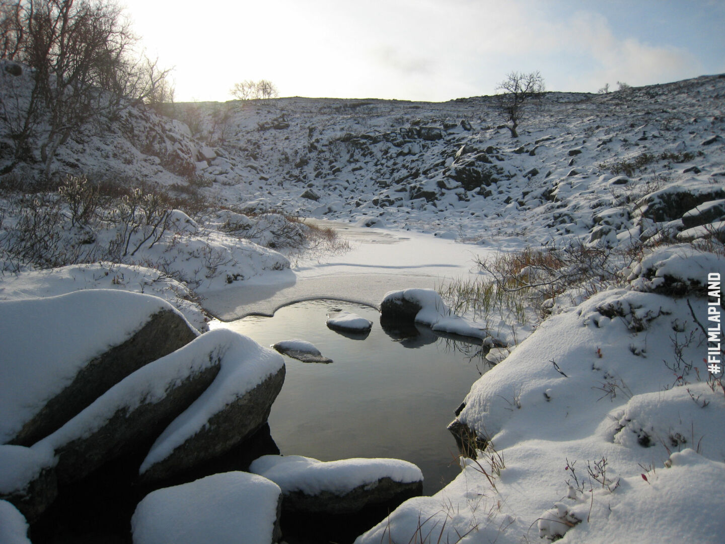 Rivers and lakes, a feature of Finnish Lapland filming locations