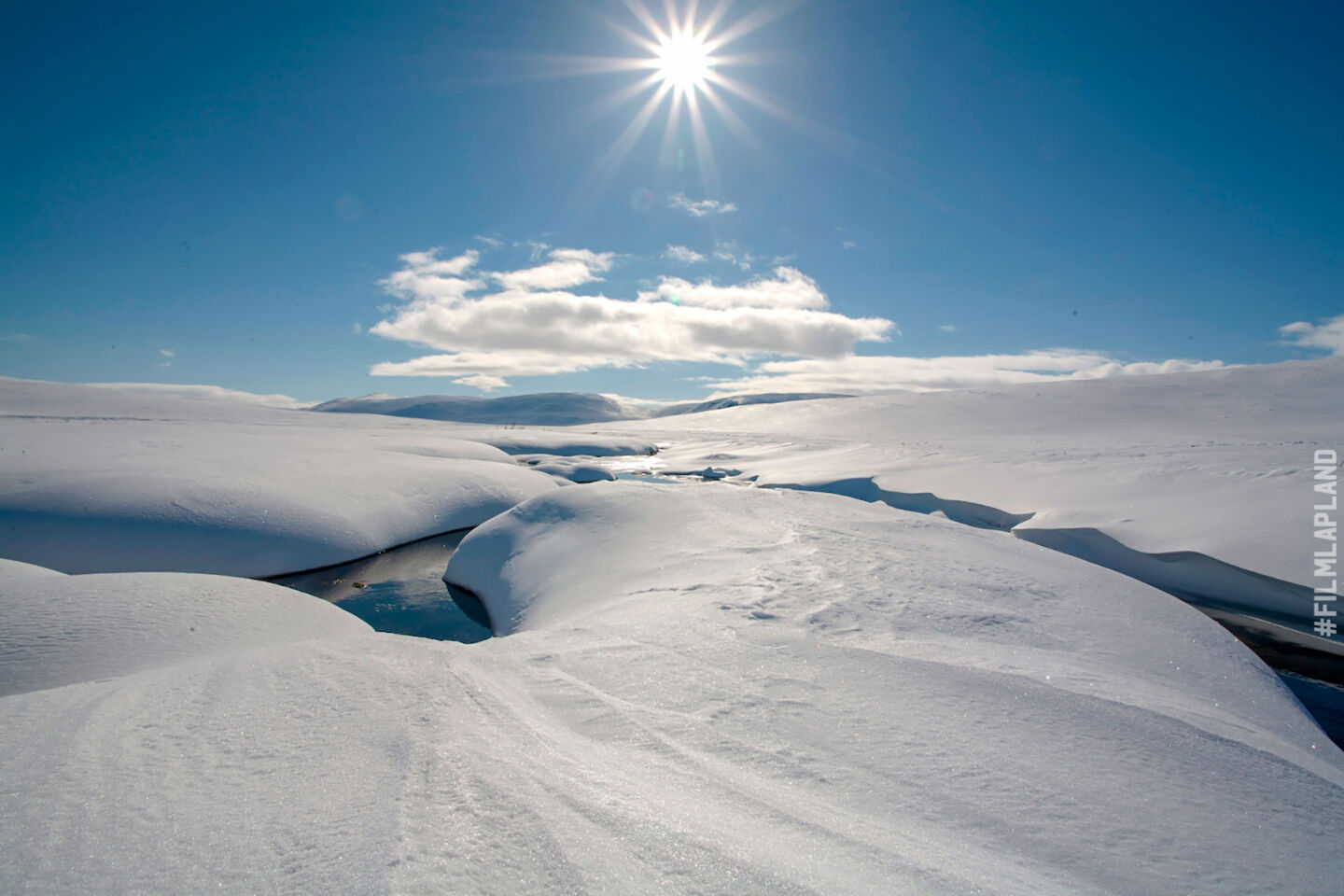 A bright sunny day in Enontekiö, a Finnish Lapland filming location