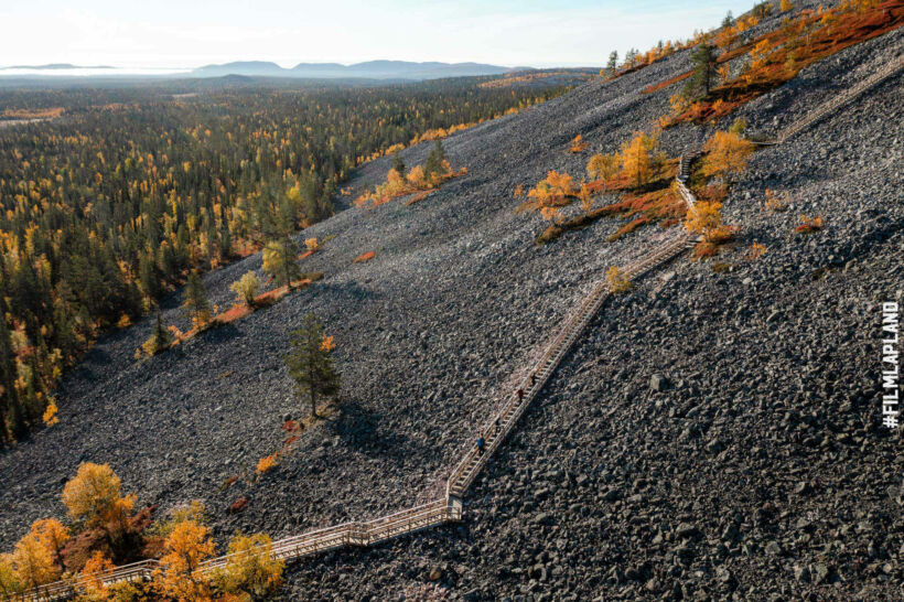 Autumn colors in Pelkosenniemi, a feature of filming in Finnish Lapland locations