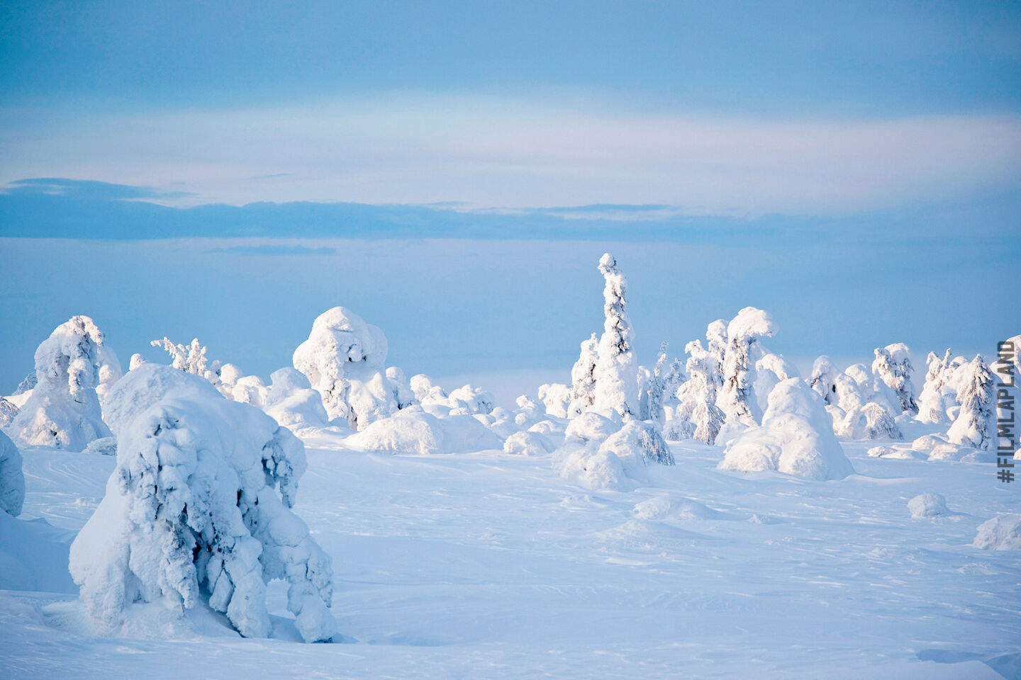 A snow-covered world in Luosto, a Finnish Lapland filming location