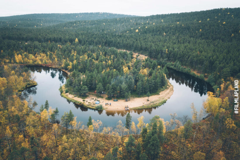 Rivers and lakes, a feature of Finnish Lapland filming locations