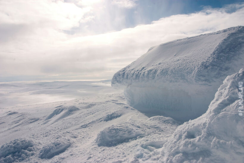 A snowy landscape in Enontekiö, a Finnish Lapland filming location