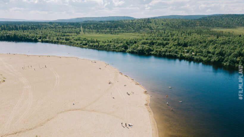 Sunny day at Ivalo in summer, a Finnish Lapland filming location