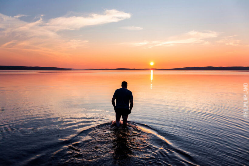 Late night swimming is an important part of northern culture, a feature of filming locations in Finnish Lapland