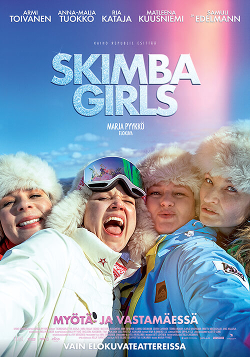 Poster for Ski Girls, a comedy movie filmed in Finnish Lapland