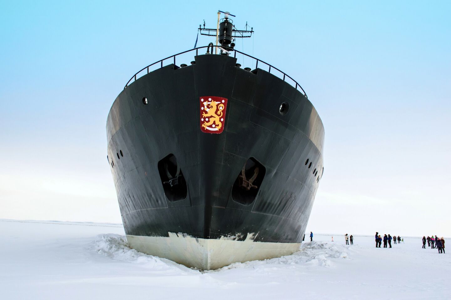 The Icebreaker Sampo, a tourist attraction in Kemi, a Finnish Lapland filming location