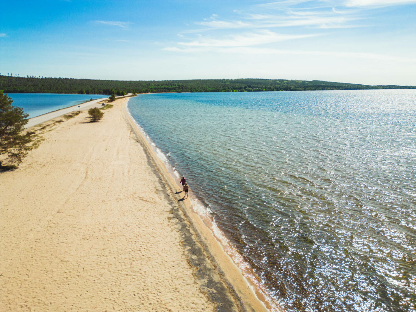 The sandy beaches of Posio, a Finnish Lapland filming location