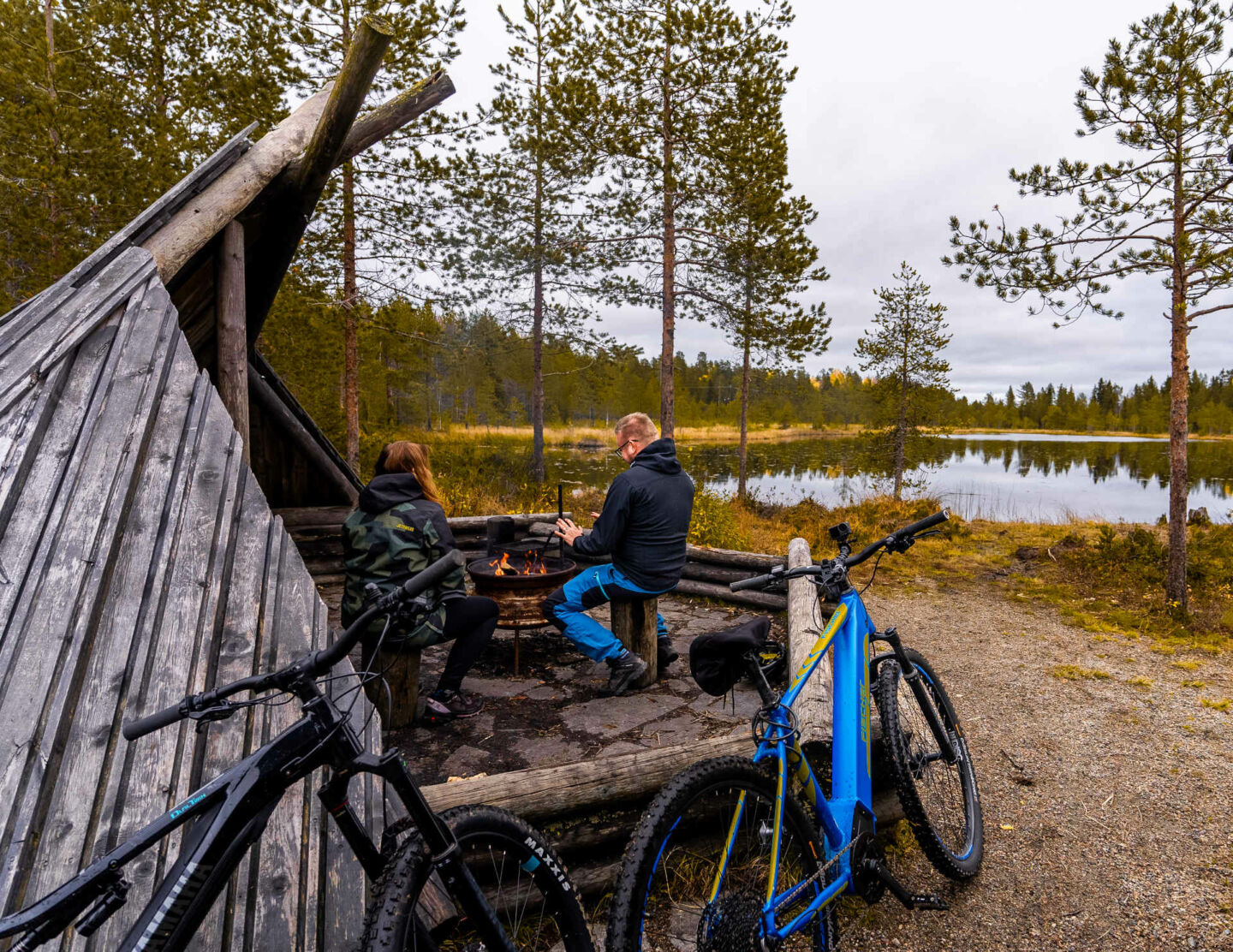 Biking trip near the swamps of Ranua, a filming location in Finnish Lapland