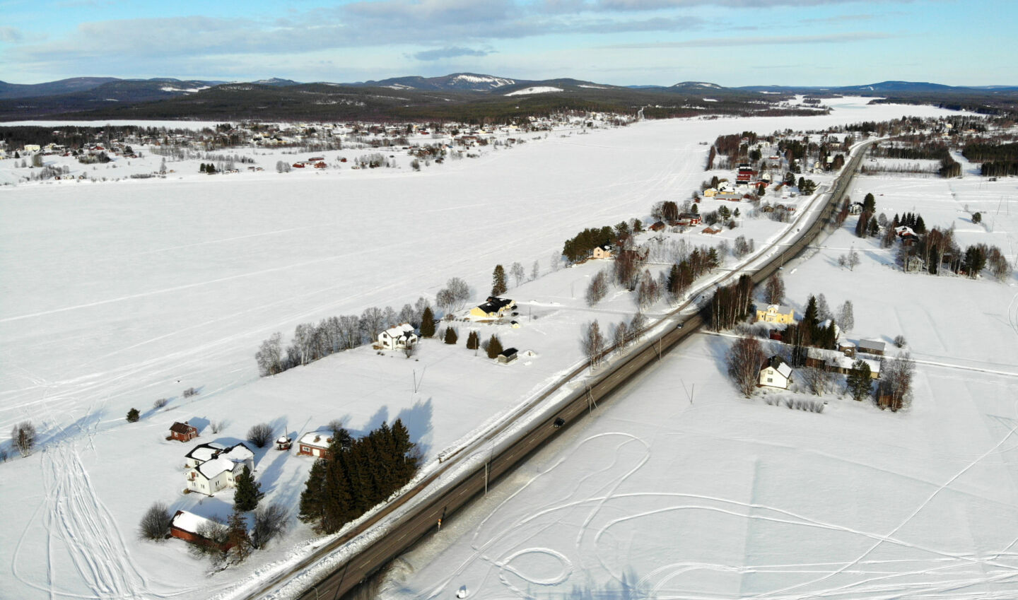 The frozen river in Pello, a Finnish Lapland filming location